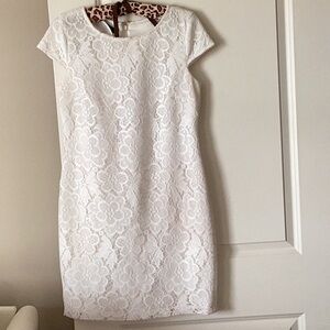Nine West White lace lined dress				Size 8